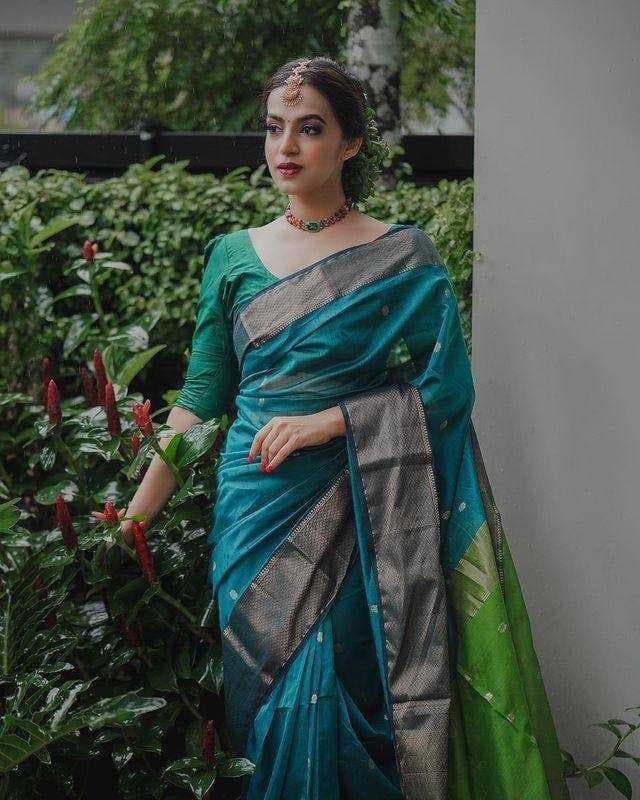 Linen Silk Kanjeevaram Saree