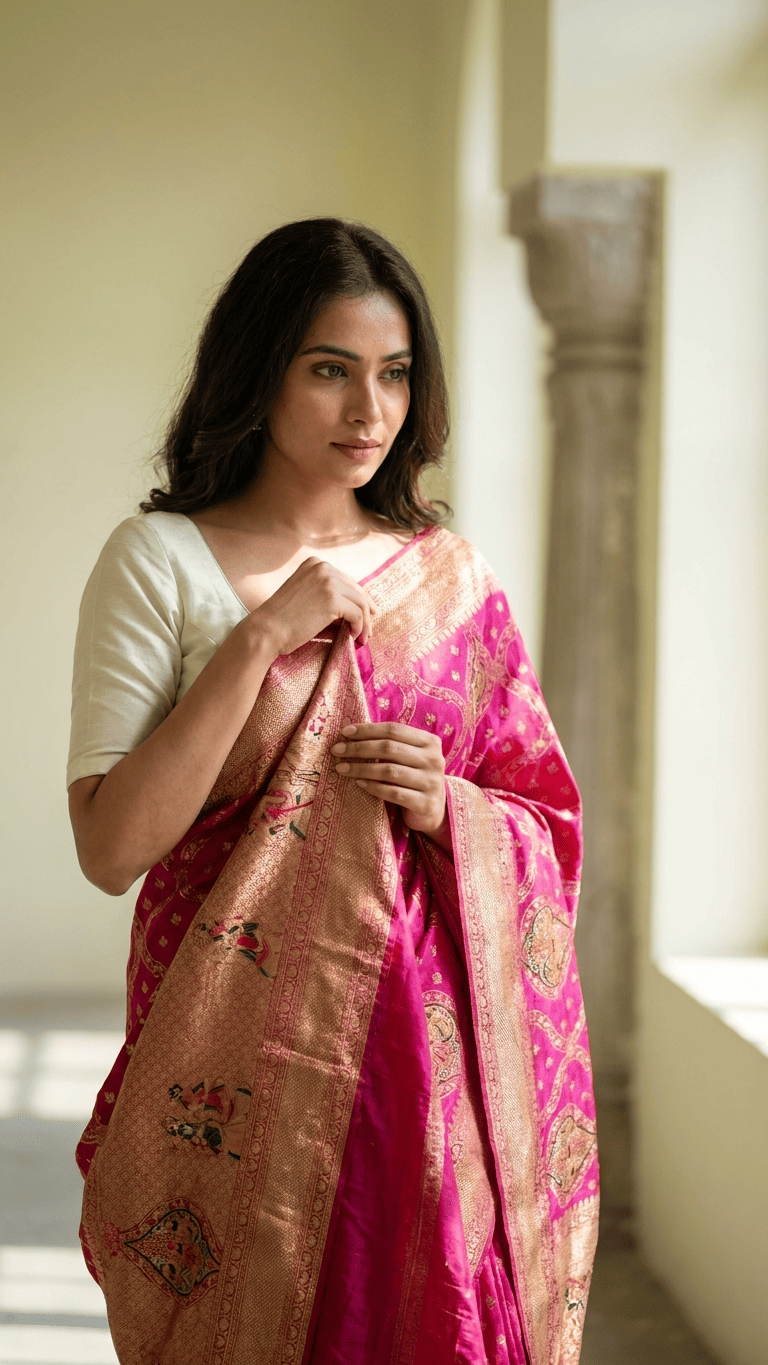 Zari Border Banarasi Saree