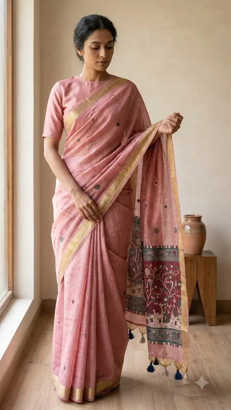 Cotton Silk Jamdani Saree