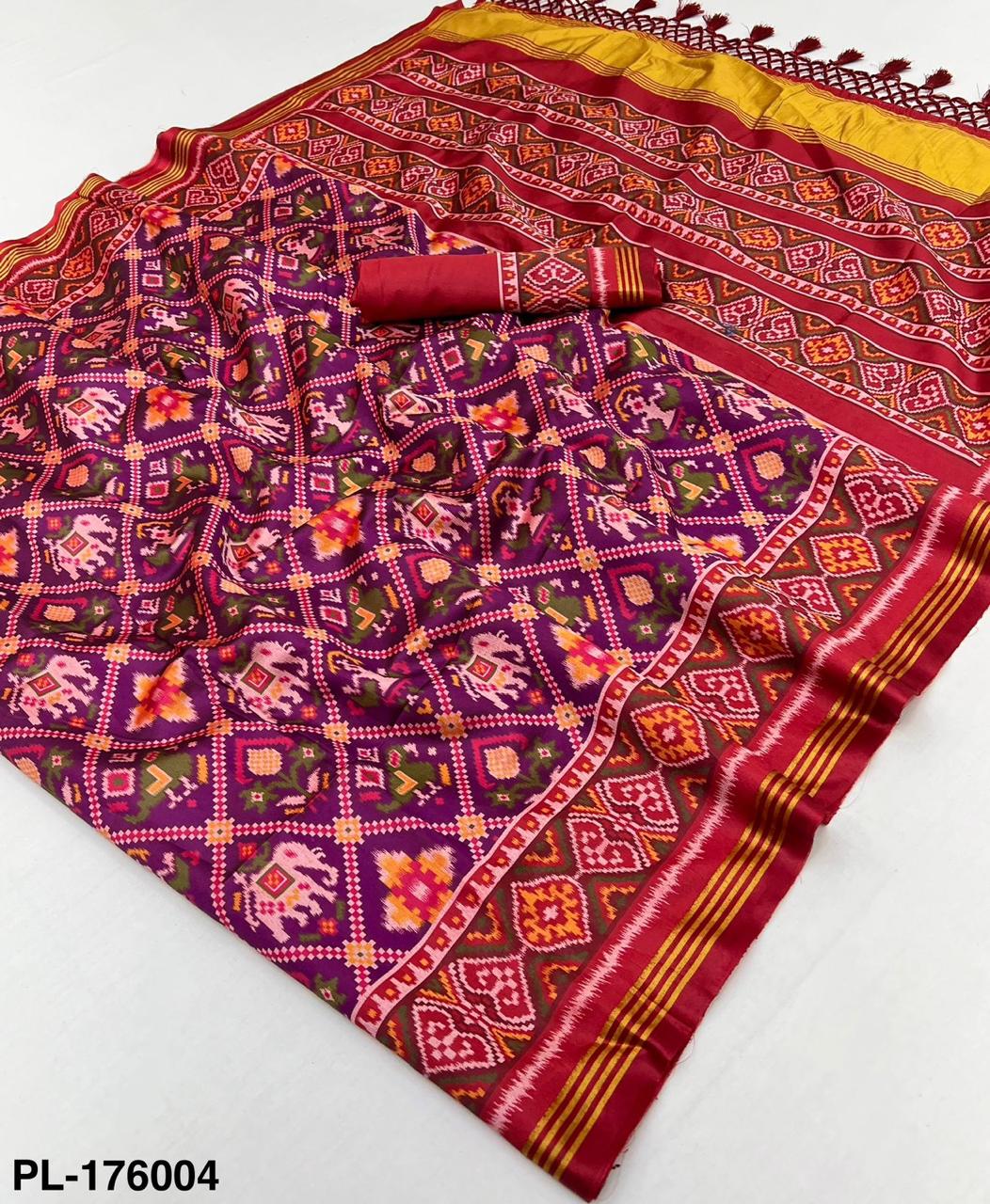 Patola Soft Silk Printed Saree