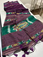 Soft Mulmul cotton Ikat Saree