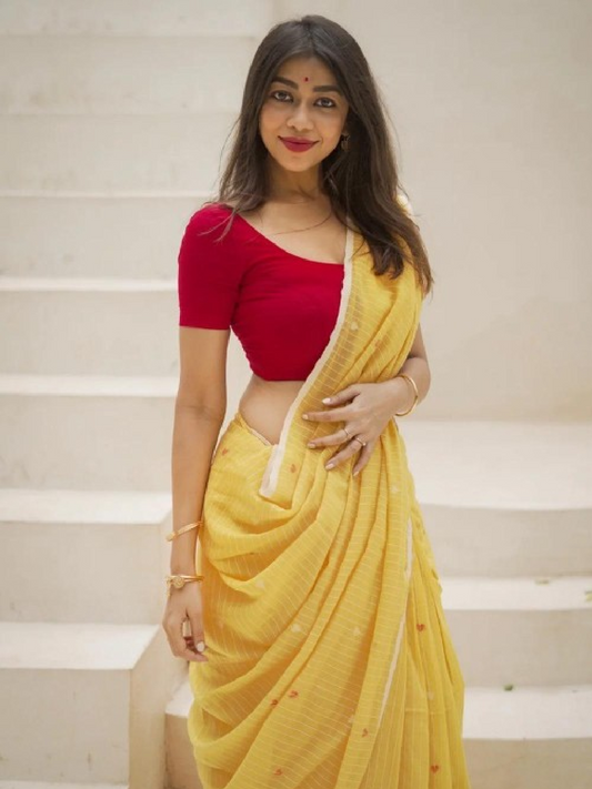 Cotton Blend Zari Banarasi Saree