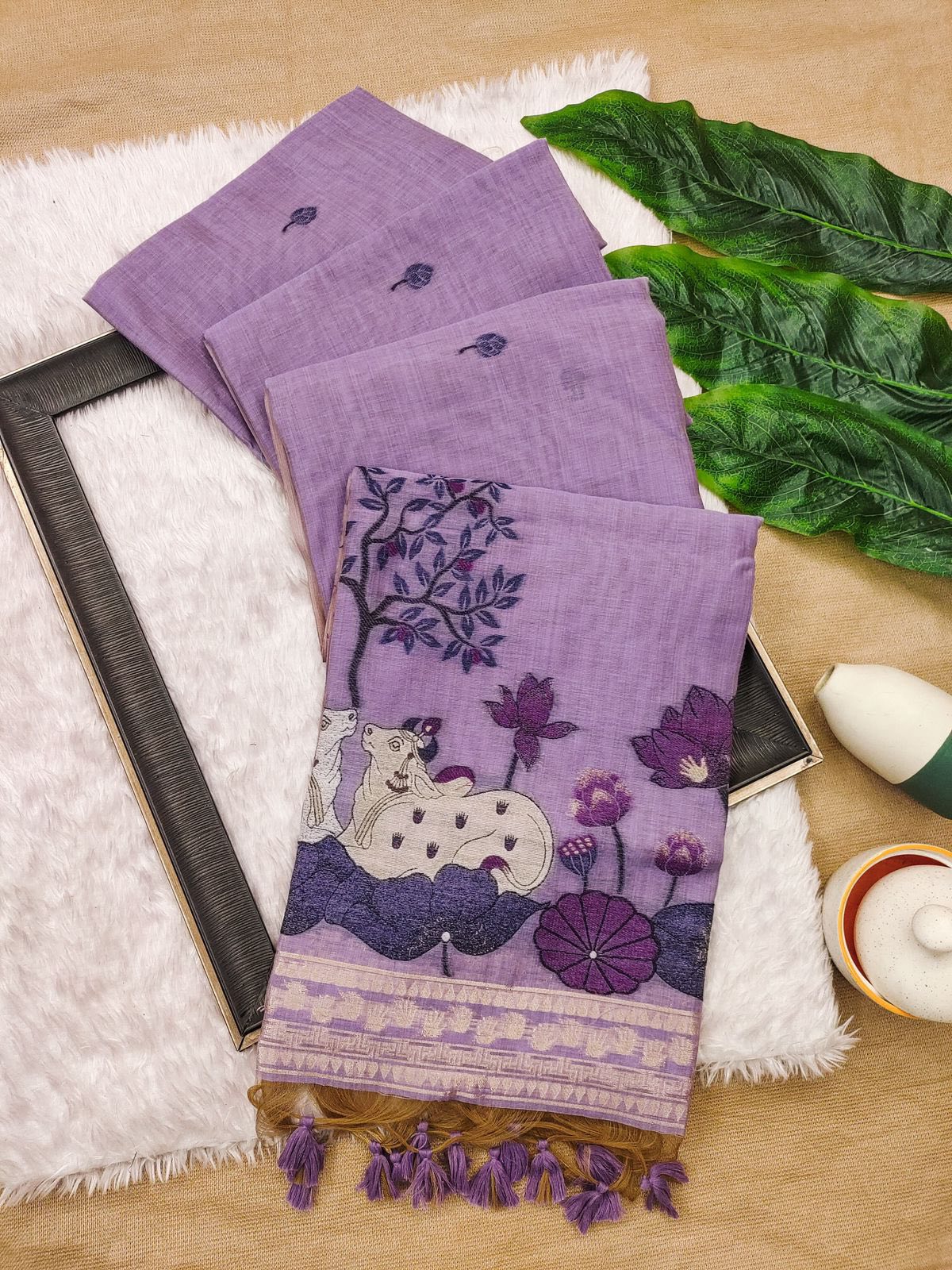 Muga Cotton Pichwai Saree