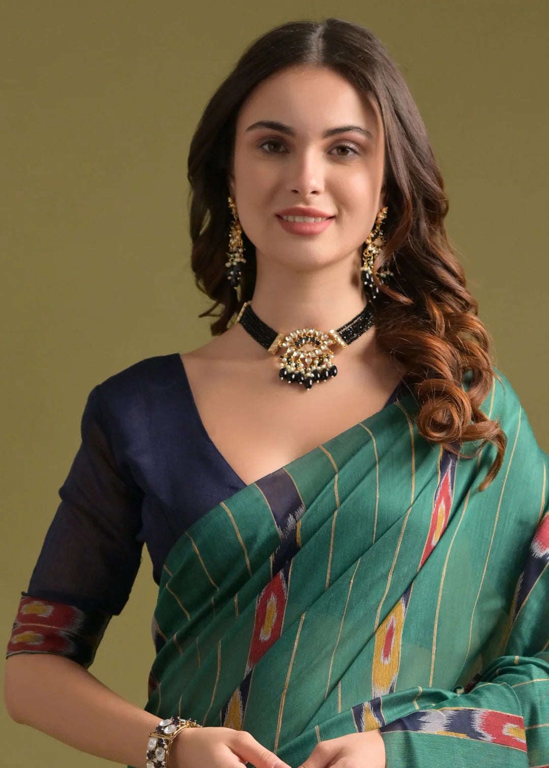 Soft Mulmul cotton Ikat Saree