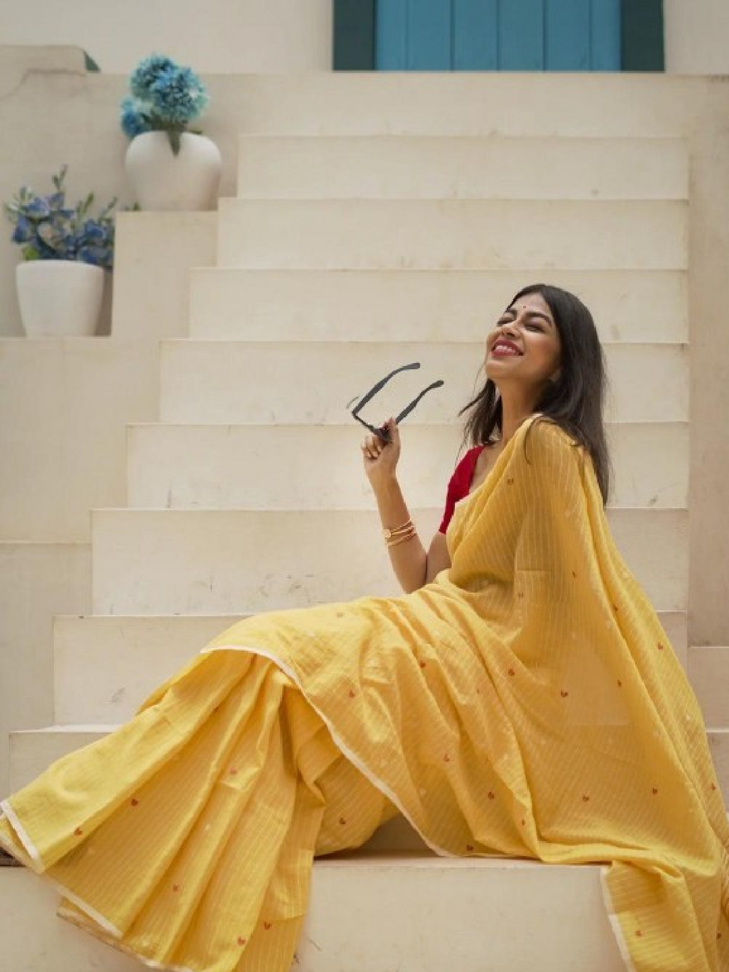 Cotton Blend Zari Banarasi Saree