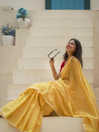 Cotton Blend Zari Banarasi Saree