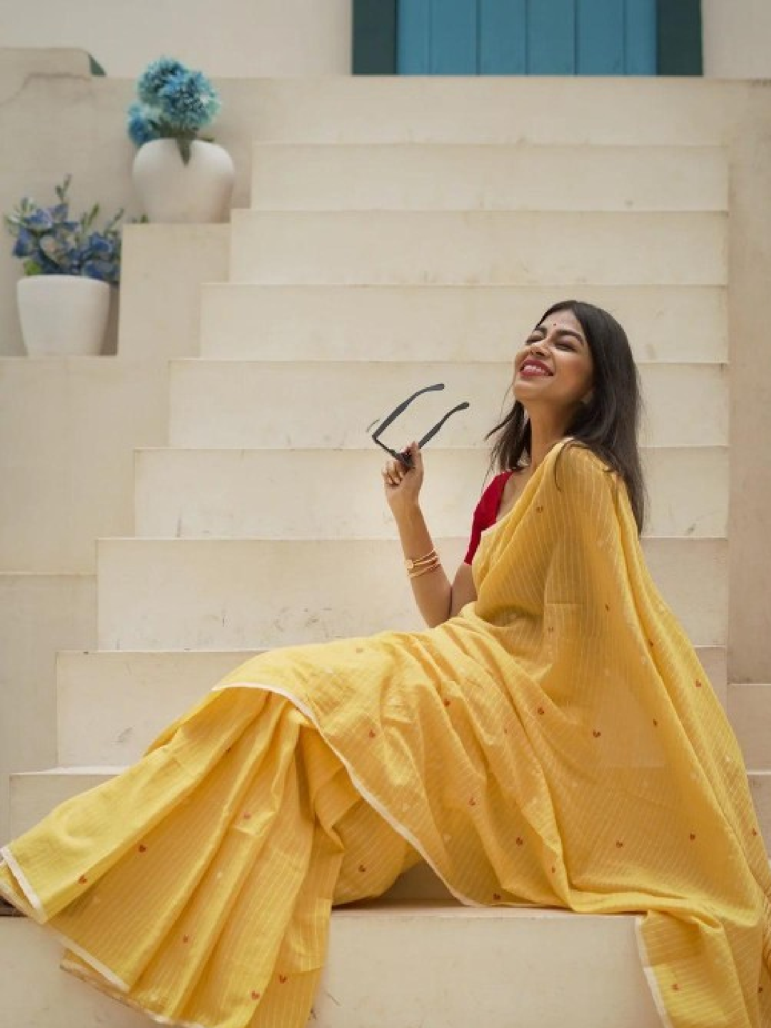 Cotton Blend Zari Banarasi Saree