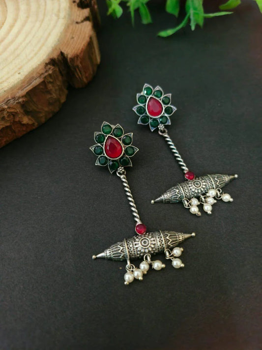 Floral Dangler Earrings