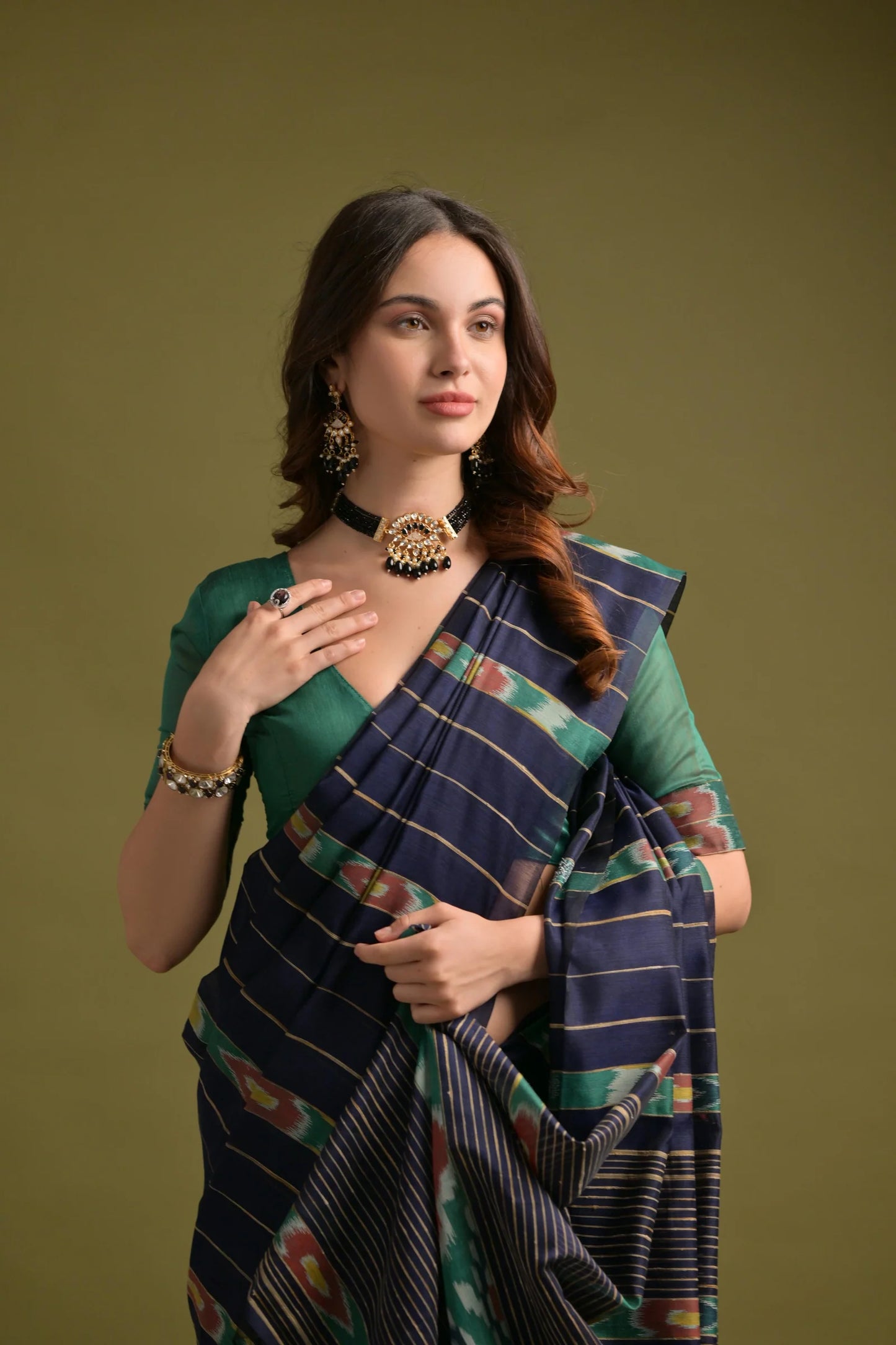 Soft Mulmul cotton Ikat Saree