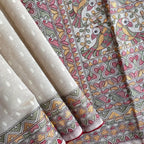 Embroidered Madhubani Pure Tussar Saree