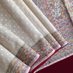 Embroidered Madhubani Pure Tussar Saree