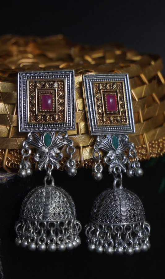 Dual Tone Ghunghroo Jhumka