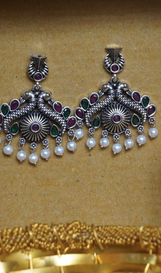 Peacock Pearl Multicolor Jhumka