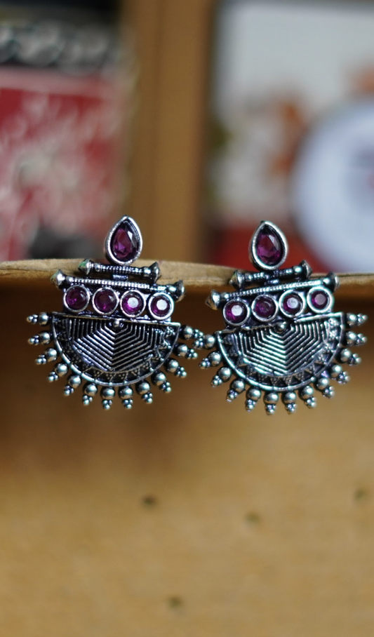 Quirky motif tribal coloured studs