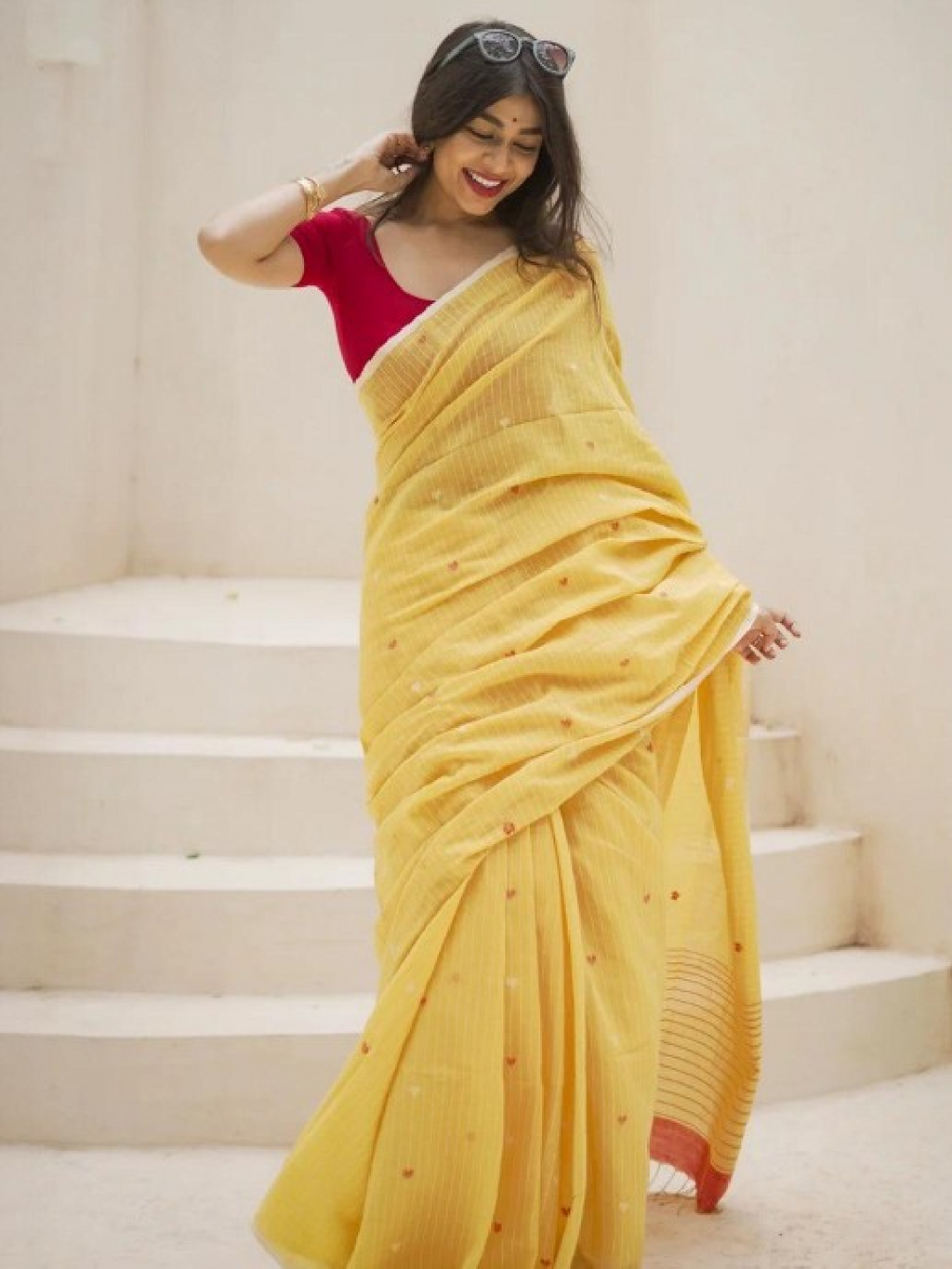 Cotton Blend Zari Banarasi Saree