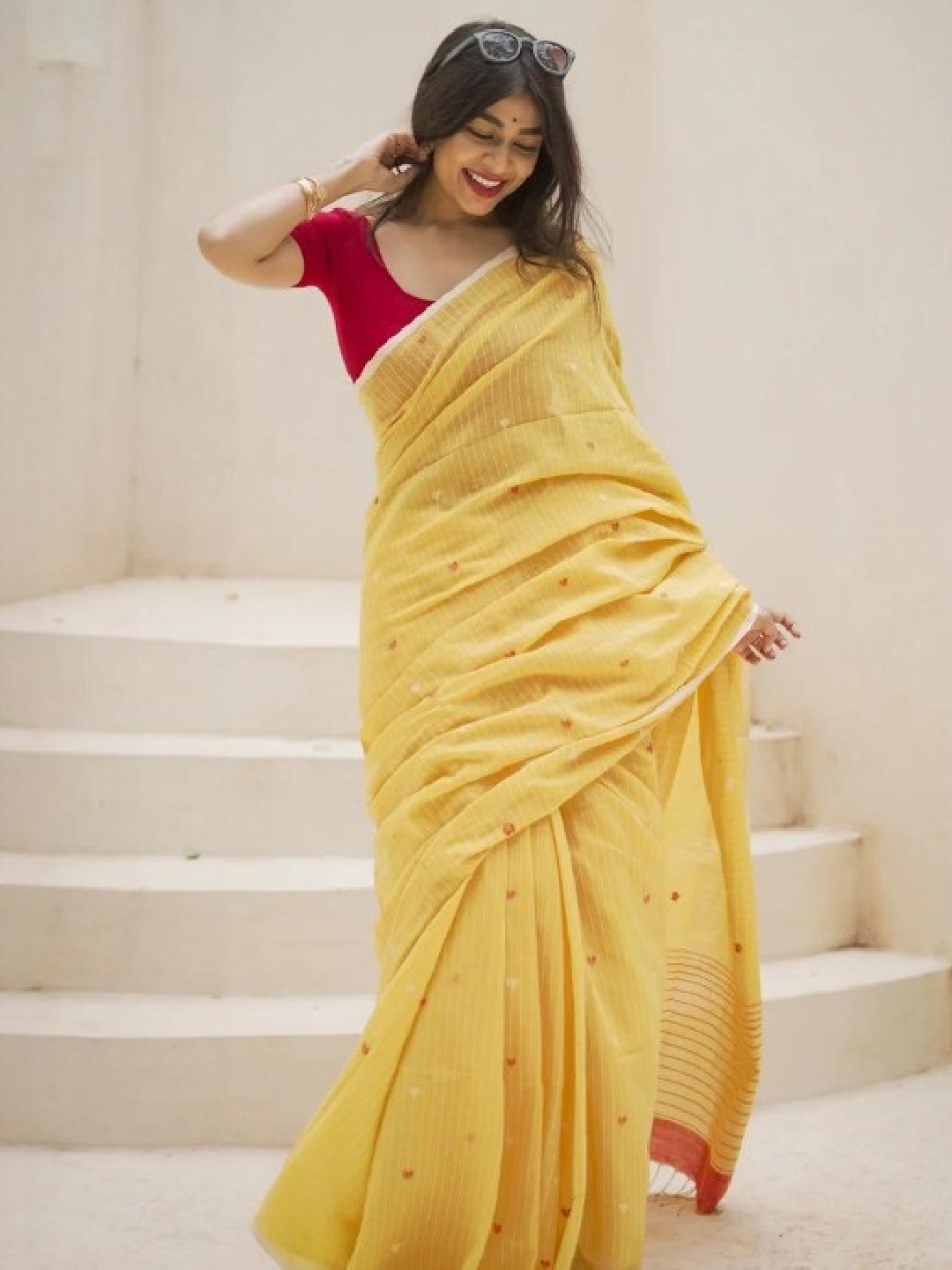 Cotton Blend Zari Banarasi Saree