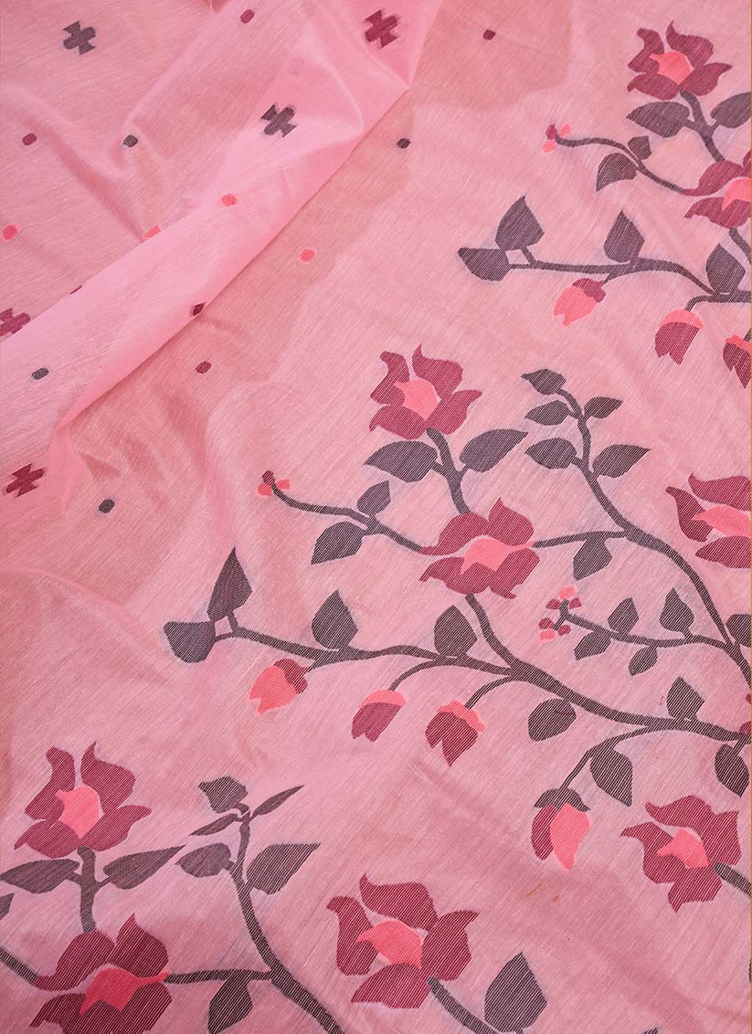 Muga Cotton Jamdani Saree