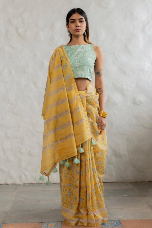 Quirky Print Soft Cotton Saree