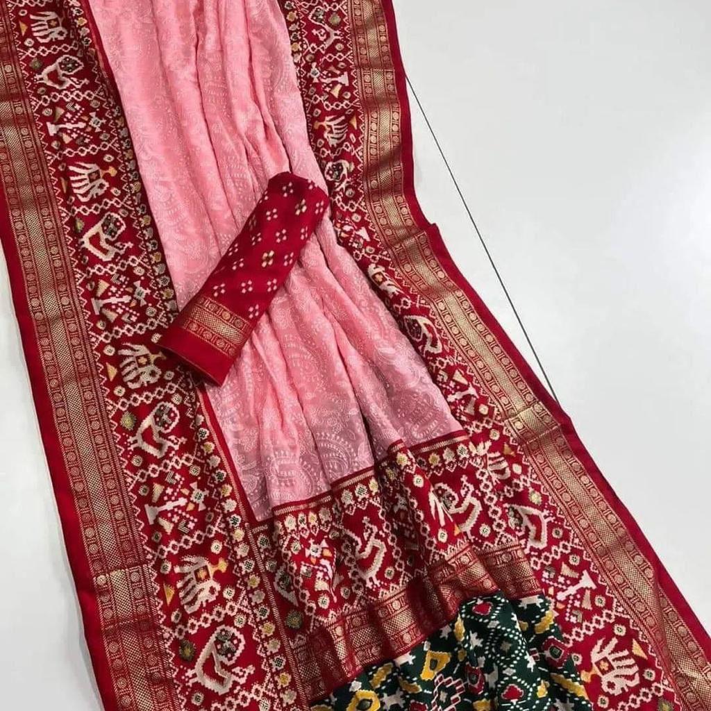 Georgette Chikankari Patola saree