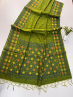 Jamdani Jute Linen Saree