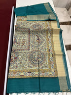 Madhubani Print Tussar Silk Saree