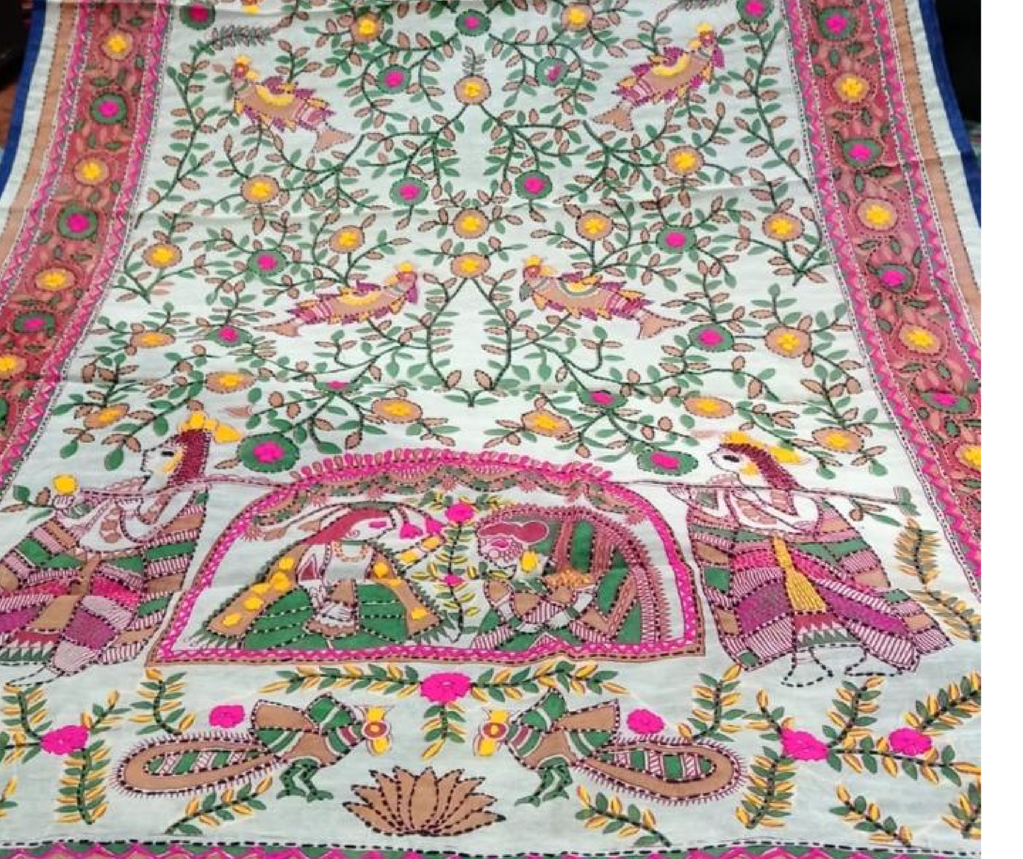 Madhubani Thread Work Dupatta