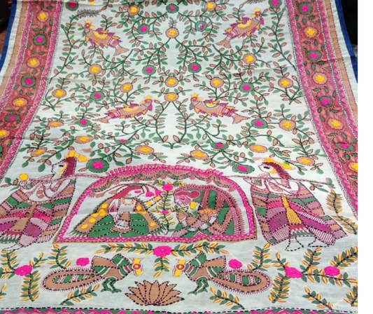 Madhubani Thread Work Dupatta