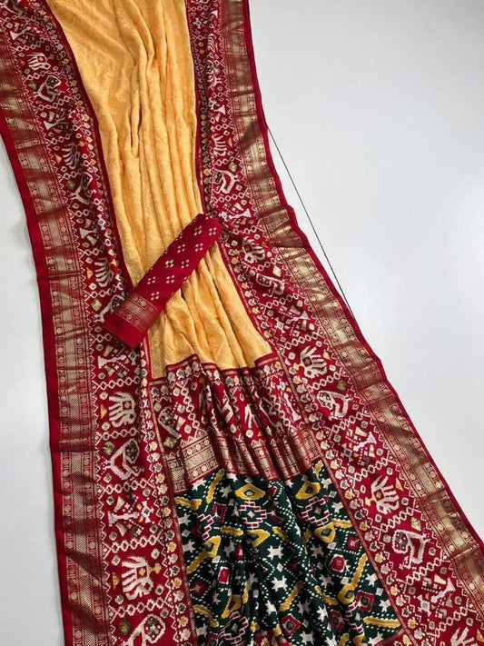 Georgette Chikankari Patola saree