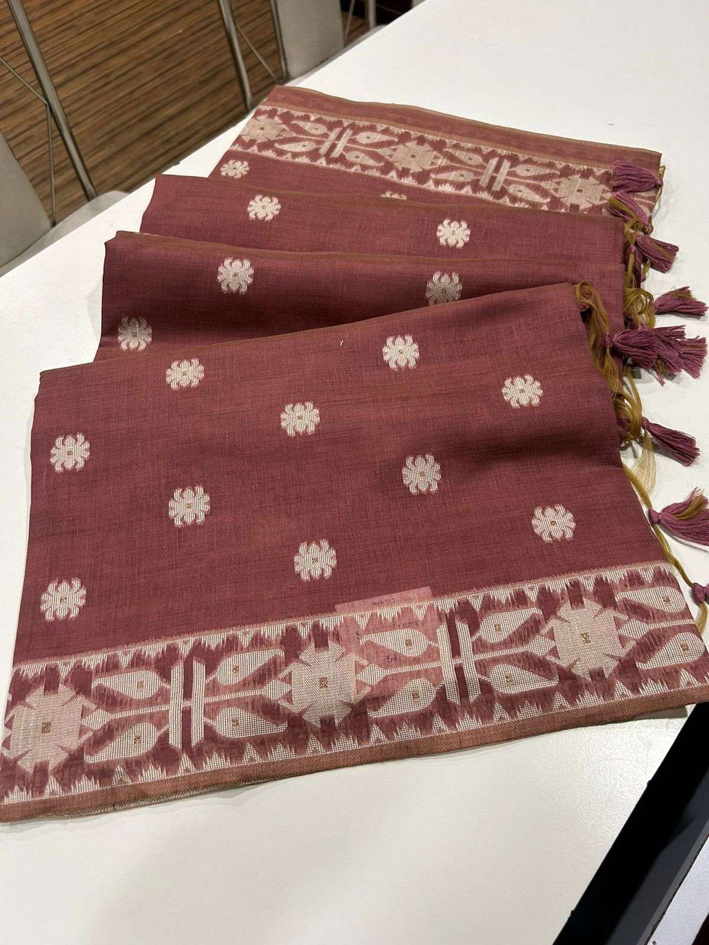 Muga Cotton Jamdani Saree
