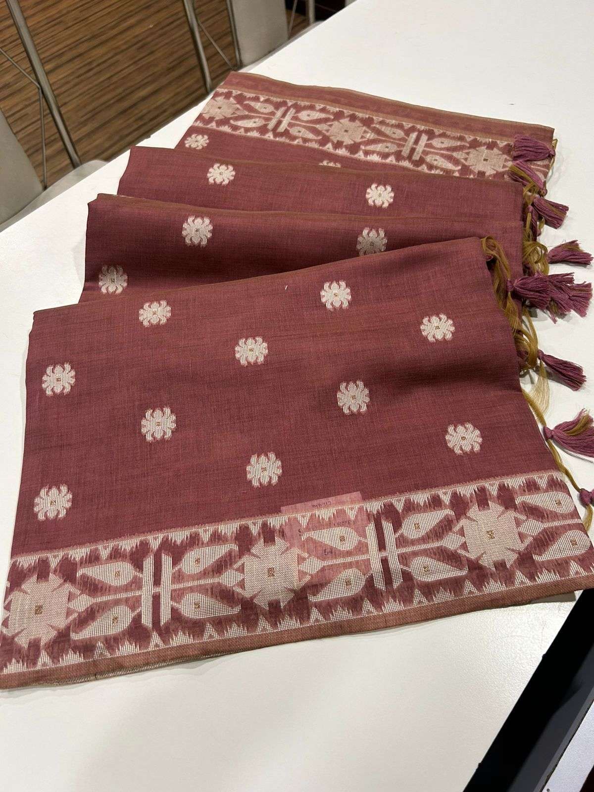 Muga Cotton Jamdani Saree