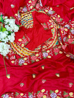 Parsi Embroidery Art Silk Saree
