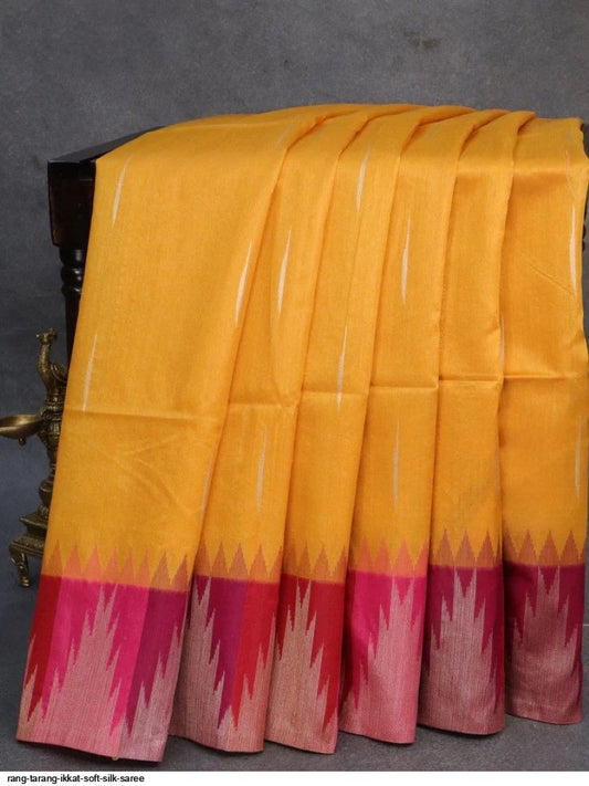 Woven Ikkat Tussar Silk Saree