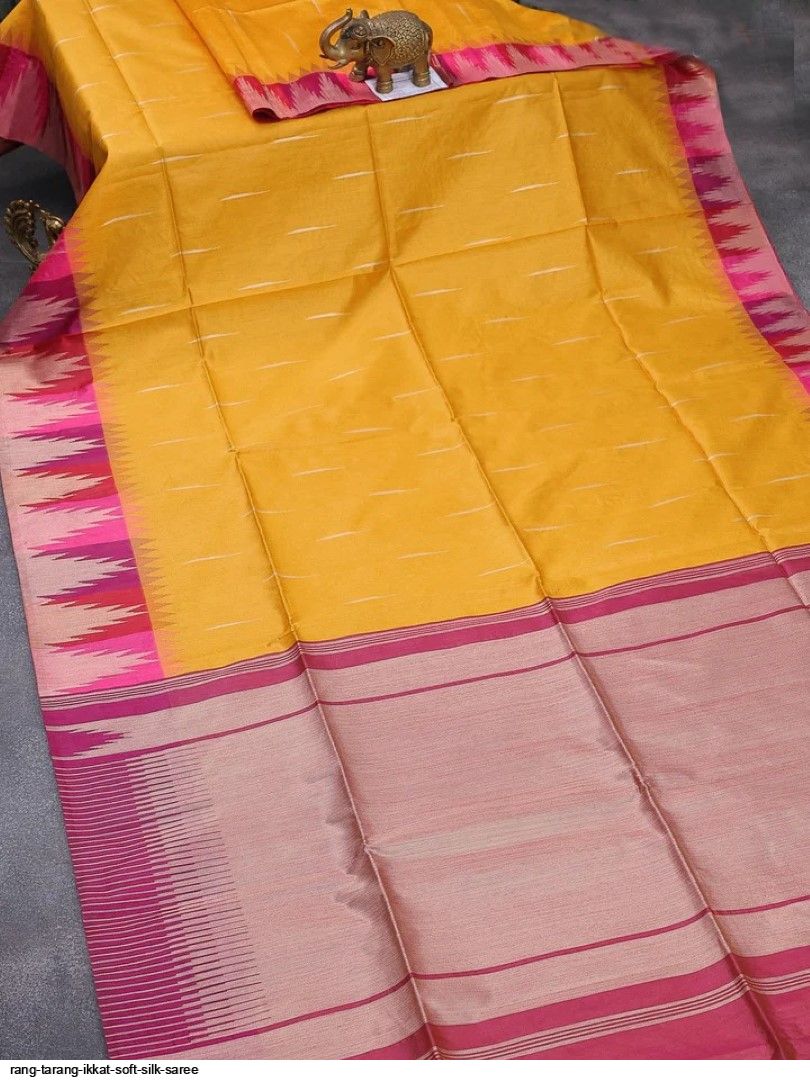 Woven Ikkat Tussar Silk Saree