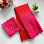 Soft Cotton Embroidery Check saree