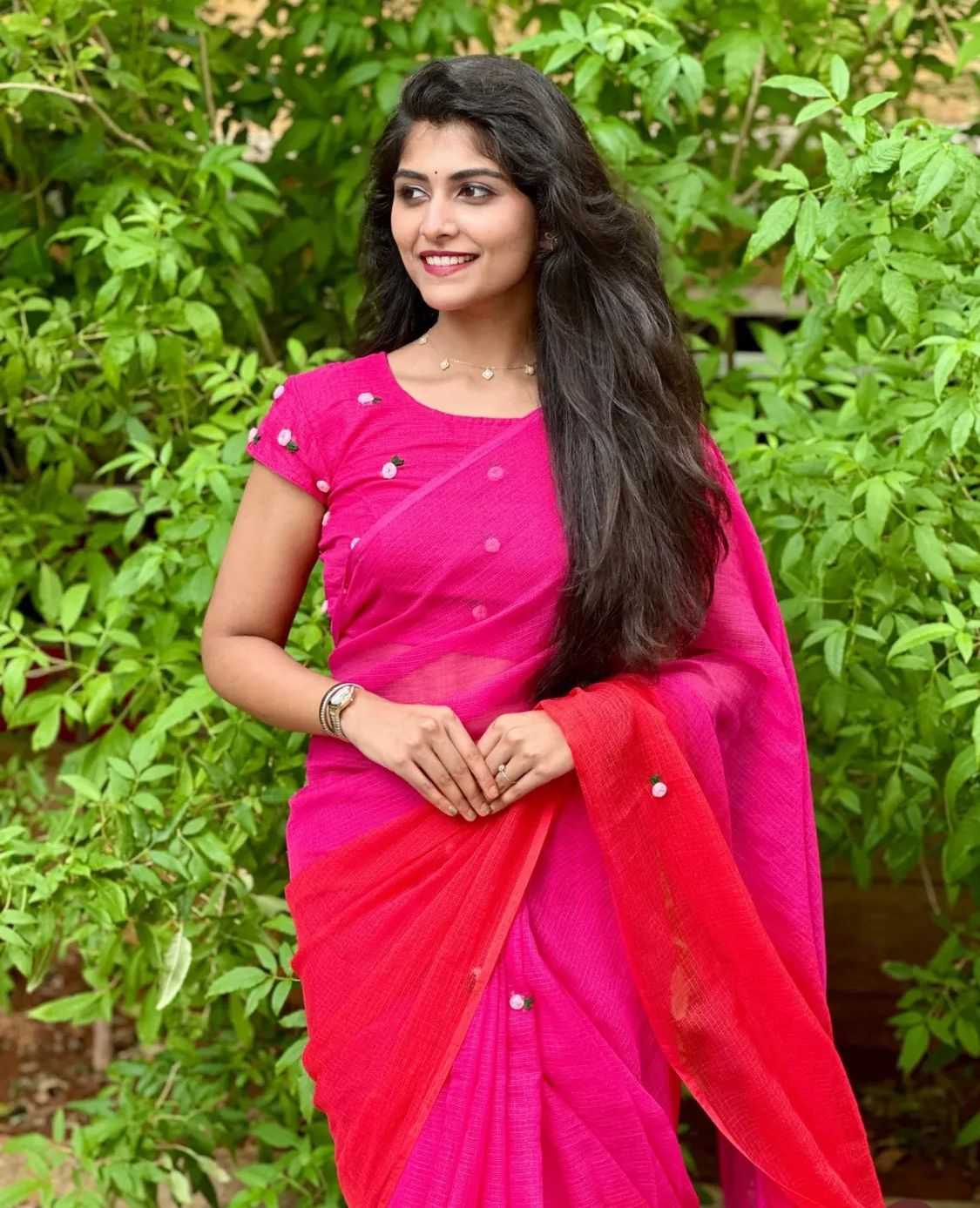 Soft Cotton Embroidery Check saree