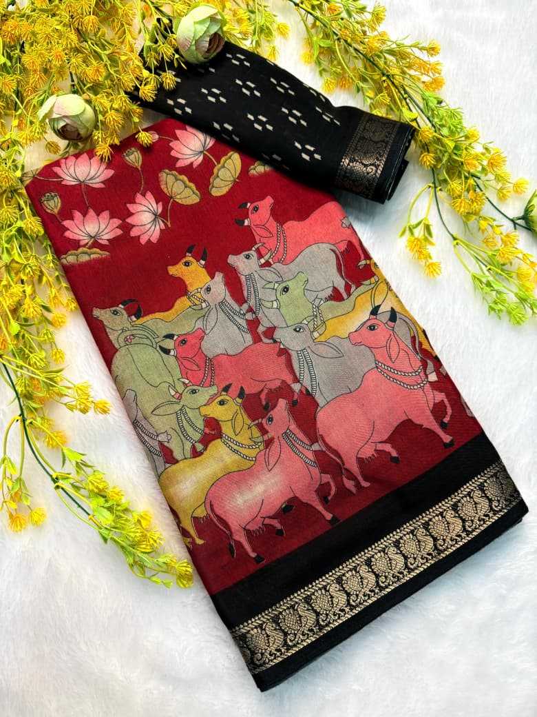 Pichwai Print Zari Silk Saree