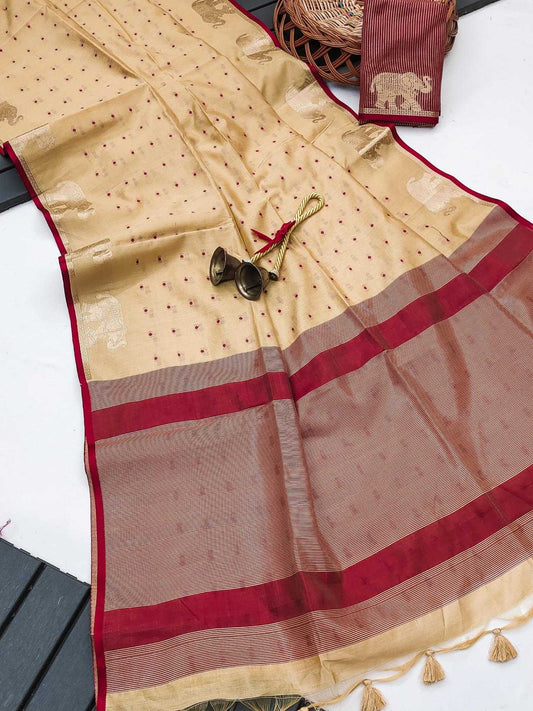 Khadi Raw Silk Woven Saree