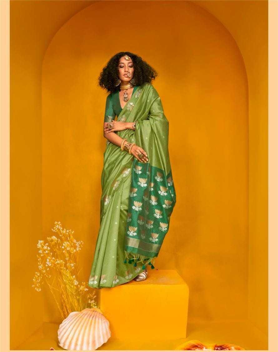 Pink Handloom Tussar Silk Saree