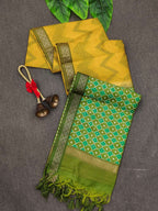 Ikat Print Tussar Silk Saree
